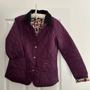 Barbour Ladies Liddesdale Jacket Purple x Country Cottage Prints Quilted Jacket